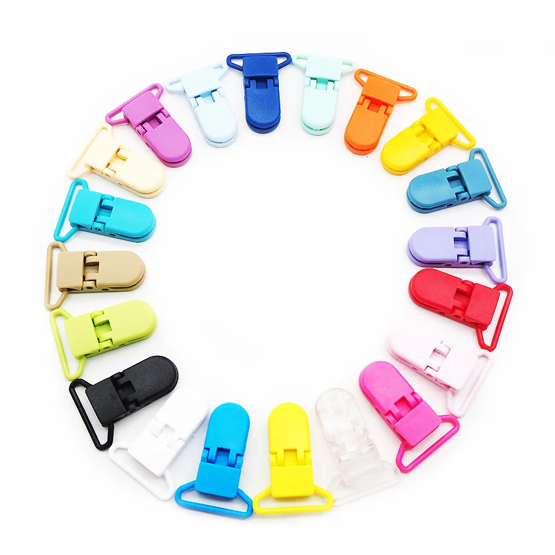 

Chenkai 10PCS 25mm D-shape Baby Pacifier Clip Plastic Baby Holder Dummy Clips Soother Holder For Baby Pacifier Nipples Holder