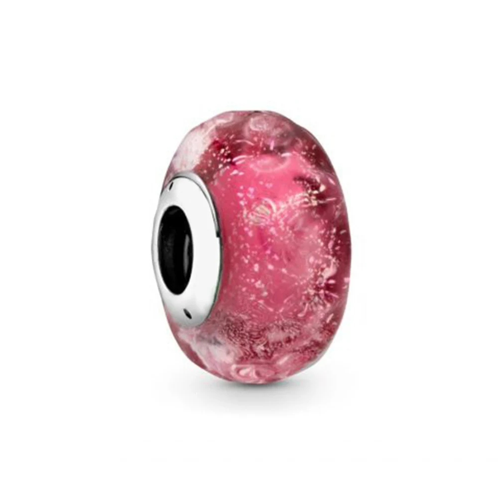 

Wavy Pink Murano Glass Charm 798872C00