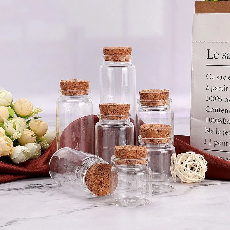 Стеклянные бутылки с пробкой 180x25-мл |