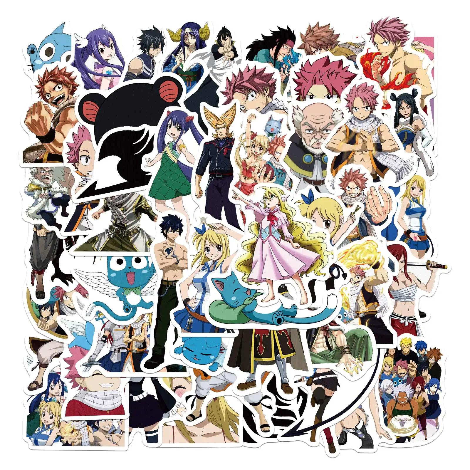 

50PCS Anime Fairy Tail Stickers Car Bike Travel Luggage Phone Guitar Laptop Fridge Waterproof Classic Toy Decal Stickers