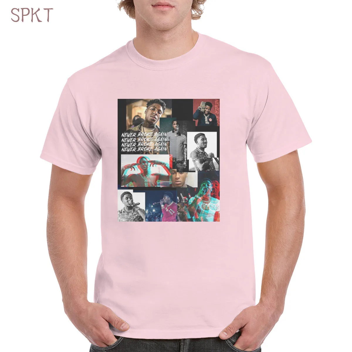 

Never Broke Again YoungBoy Gothic punk style print Men's t shirt 100% Cotton YoungBoy Hip hop oversized top women/men's T-Shirts