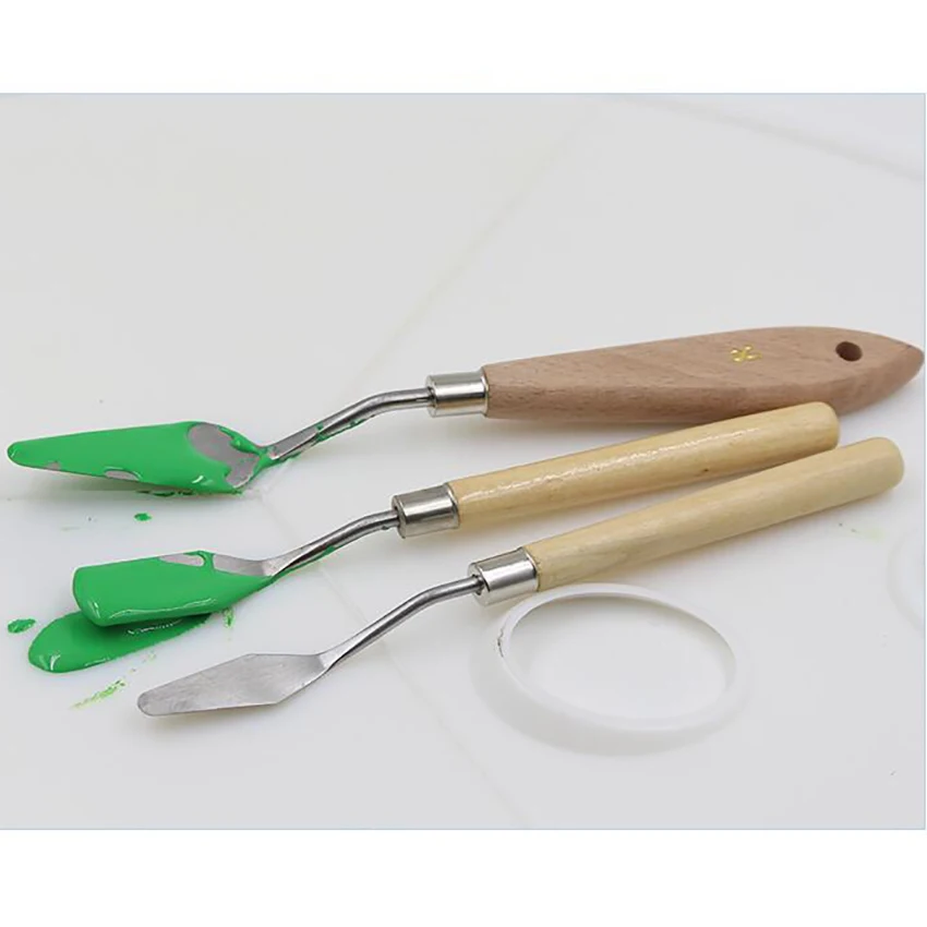 

1 PCS Painting Mixing Scraper Stainless Steel Spatula Palette Knife Oil Painting Scraper Artists Palette Knife Flexible Art Tool