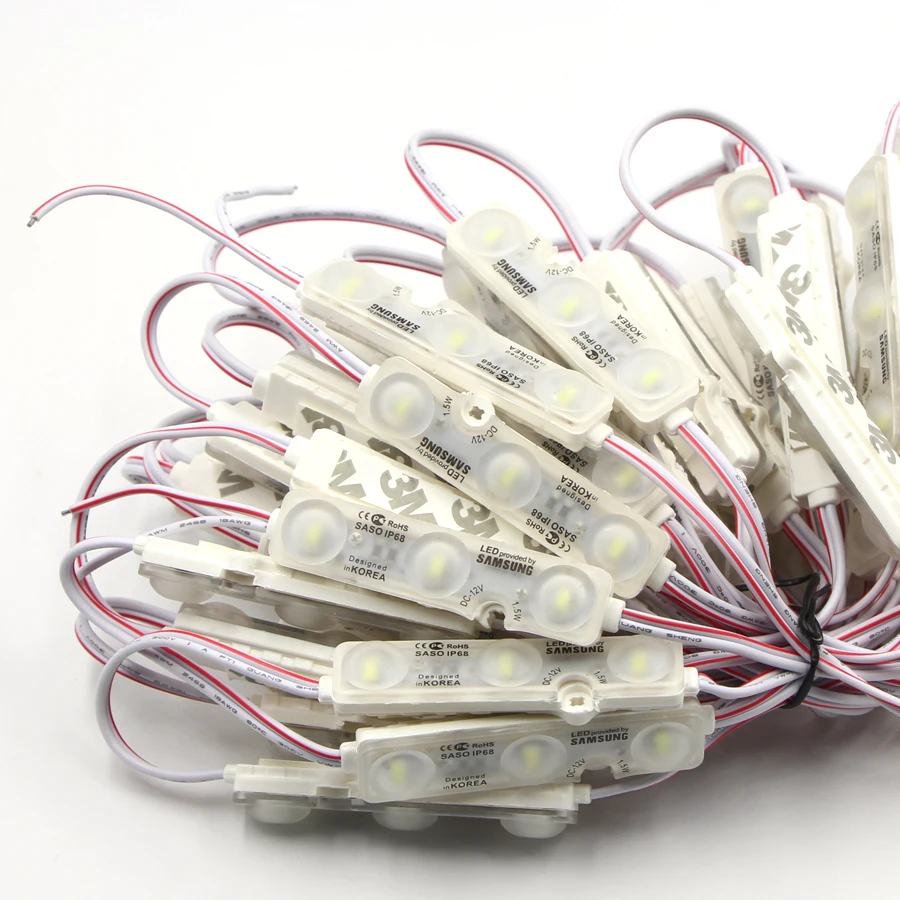 IP68 Samsung 5630 led модуль световая рекламная лампа 1 5 Вт 3 светодиода знак подсветка
