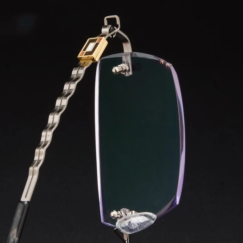 Мужские очки для близорукости без оправы с бриллиантами очков прозрачные