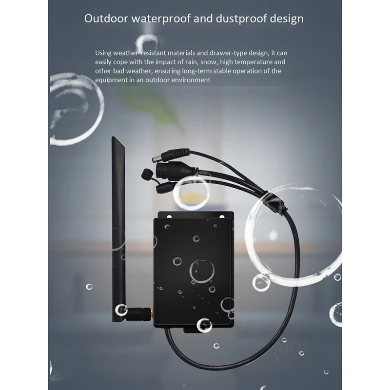 

4G Router Full Netcom 4G to Wifi Wireless Sim Card Outdoor Waterproof Router, for Surveillance Cameras, Switches