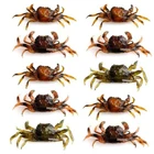 10 шт. приманка для крабов, 3D симуляция краба Мягкая приманка с острым крючком, пряжка для морской рыбы, рыболовные снасти для морских рыб