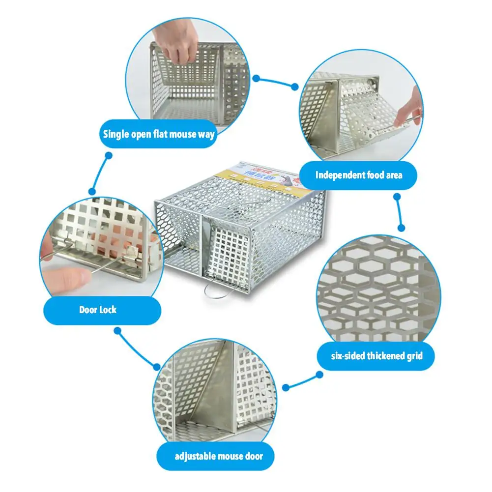 Большой Мышь клетка многоразовые автоматический ловушка супер прочная для мыши