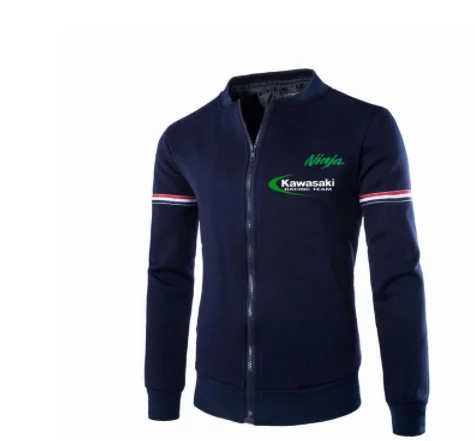 Легкая трикотажная куртка для kawasaki спортивная на молнии пальто мужская