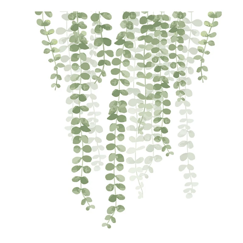 2 шт./компл. виниловые фотообои с изображением зеленых листьев растений стены