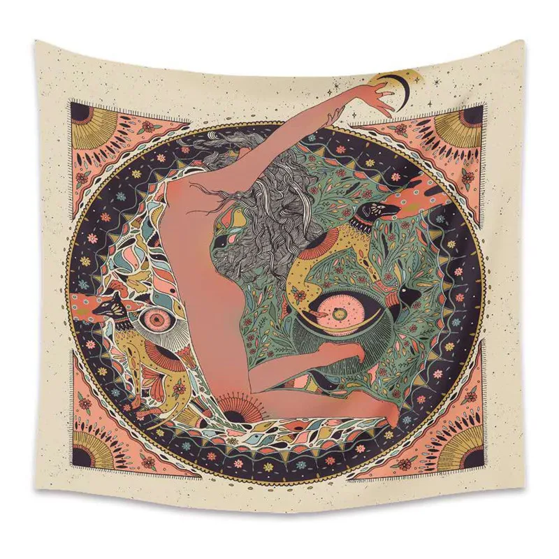 Домашний декор психоделическая сцена сексуальная женщина гобелен секретный