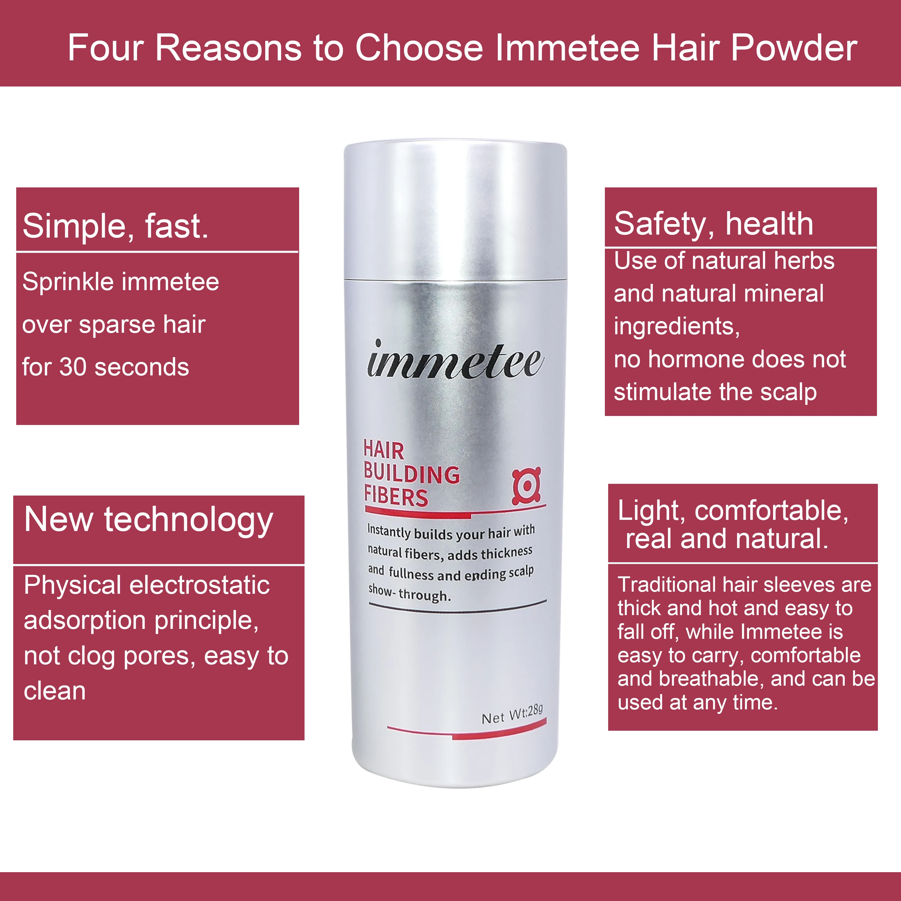 Продукт для выпадения волос волокна 30 секунд чтобы стать больше 28 г один кусок