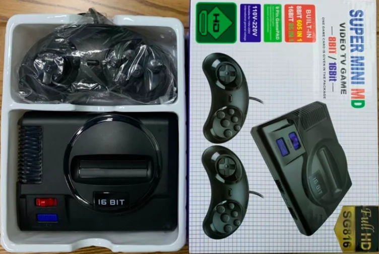 Супер ретро мини ТВ Видео игровая консоль SG816 для Sega Mega Drive MD 16 бит 86 игр 8 605
