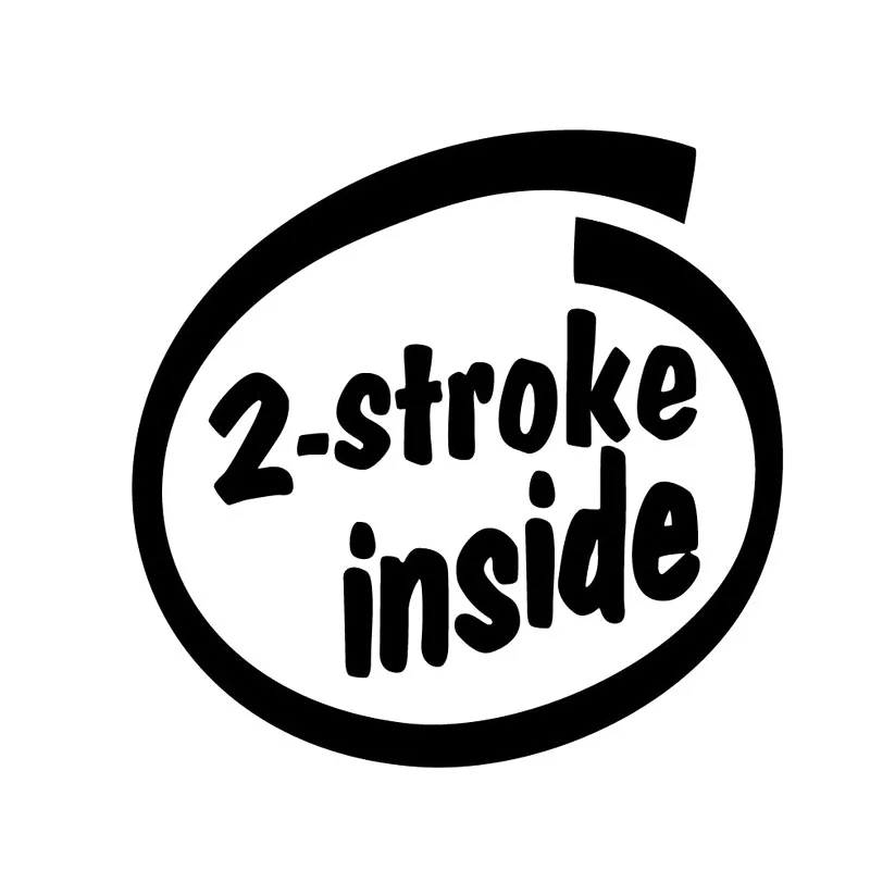 

2 STROKE INSIDE Originality Car Window Sticker Car-styling Waterproof Sunscreen Decal Auto Accessories Vinyl,15cm*15cm