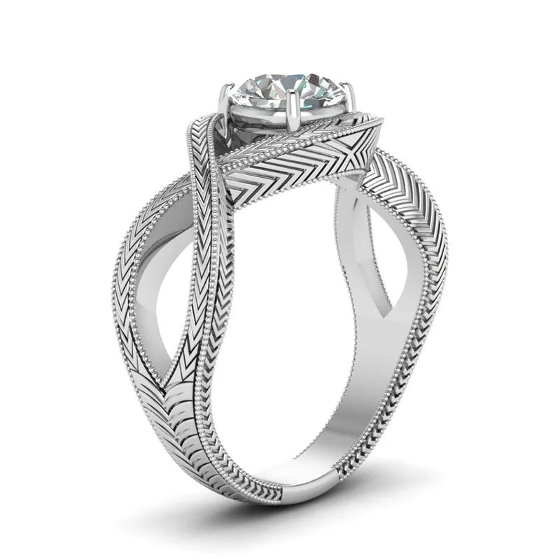 

Best Selling Luxury Halo 925 Sterling Silver Engagement Ring Africa Bridal For Women Lady Anniversary Gift Jewelry R5398