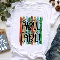 rainbow women clothing watercolor see the able not the label print tshirt femme alltimes love donuts t shirt ohio home t shirt