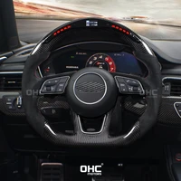 performance 100 real carbon fiber led steering wheel compatible for a1 a2 a3 a4 a5 q3 q5 q rs rs4 rs5 rs6 rs7 s4 s5 s6 s7 s8