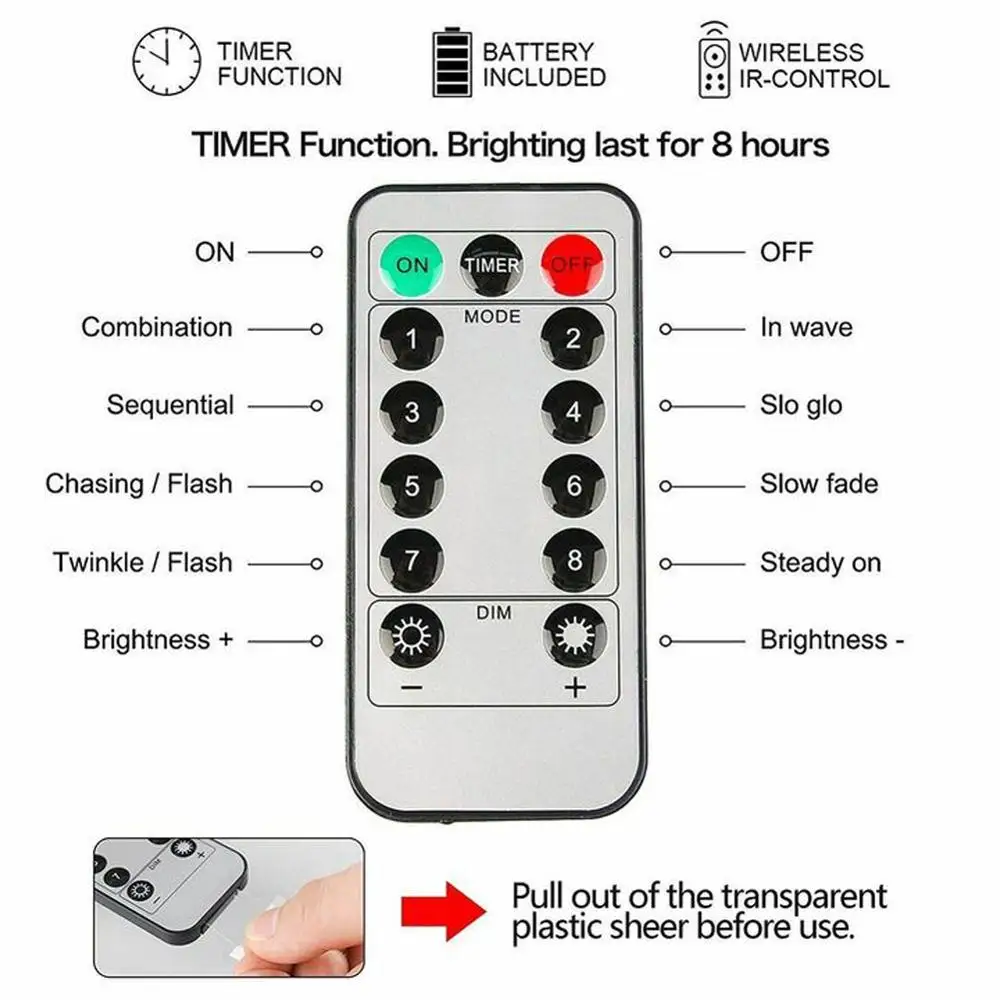 Гирлянда с круглыми лампочками 10 м 100 светодиодный/5 50 светодиосветодиодный