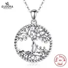 Ожерелье EUDORA из стерлингового серебра с подвеской Древо жизни, серебряное ожерелье с деревом семейства счастливого ребенка, Изящные Ювелирные изделия для женщин, подарок на вечерние D475