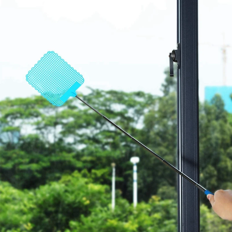 

5Pcs Extendable Fly Swatter Set Telescopic Portable Fly Swatters Stainless Steel and Plastic Prevent Pest Mosquito