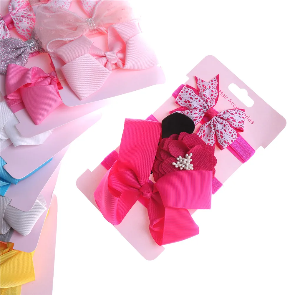 3 uds. Ni&ntilde;os ni&ntilde;a diadema el&aacute;stica Floral ni&ntilde;as lazo diadema accesorios feliz-3