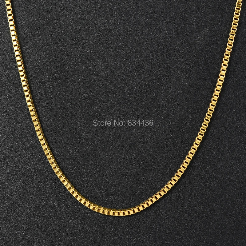 

20 шт. 1,2 мм тонкое маленькое ожерелье золотого цвета ожерелье из нержавеющей стали модная мужская и женская цепочка Ожерелье «сделай сам» оптовая продажа ювелирных изделий