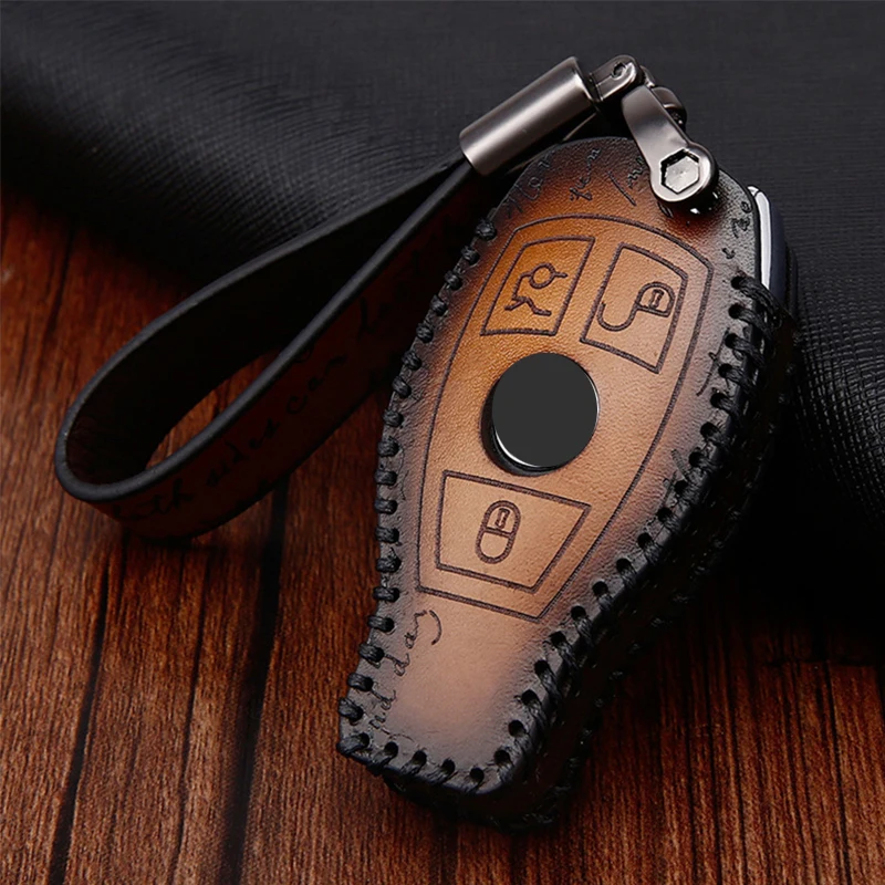 Чехол для автомобильного ключа в стиле ретро чехол ключей с цепочкой Mercedes Benz W203