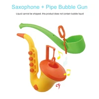 2pcs funny magic bubble blower bubble maker gun saxophone pipe bubble machine kids outdoor toys interactive blowing bubbles toys