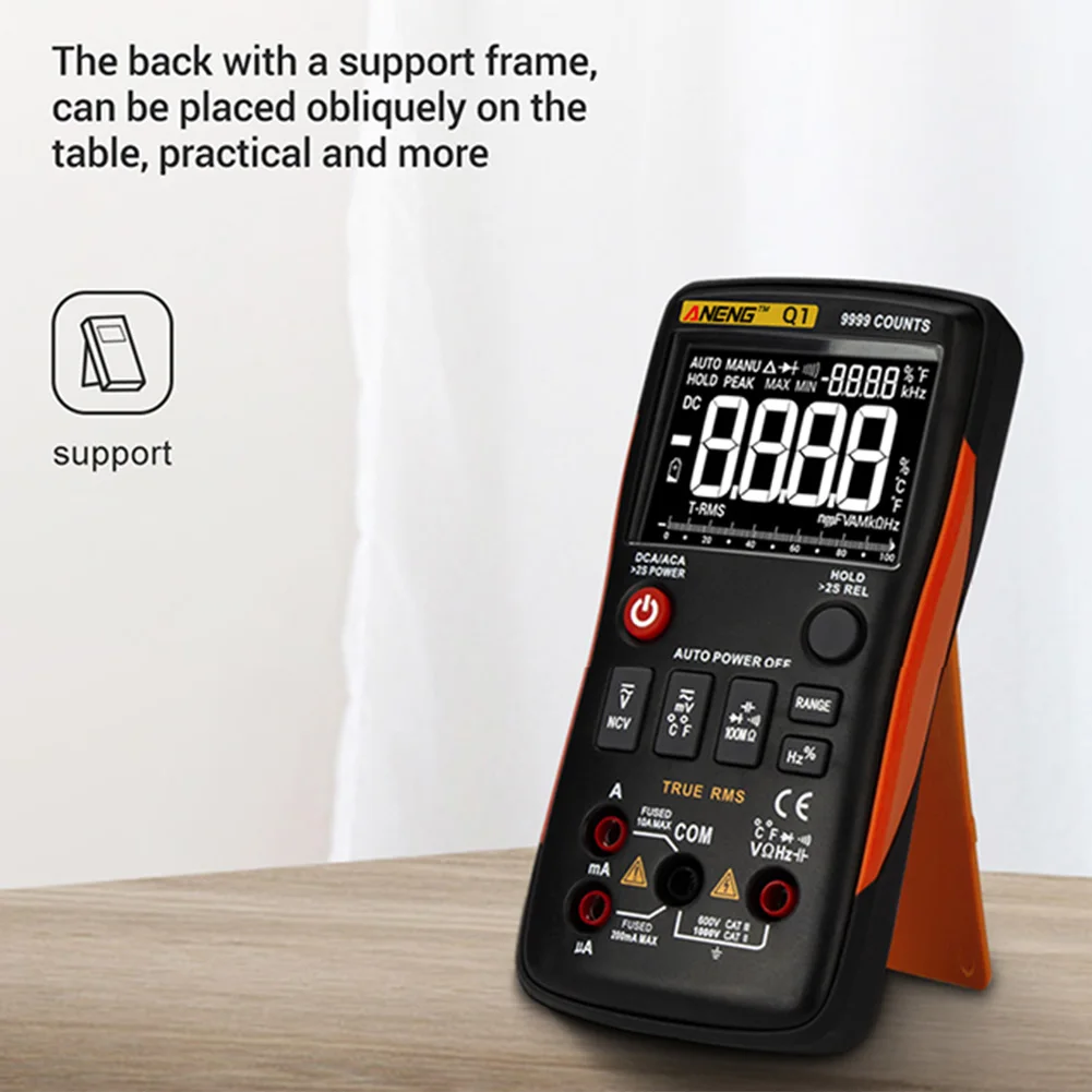 Q1 Цифровой мультиметр истинно-RMS метр тестеры автомобильный электрический