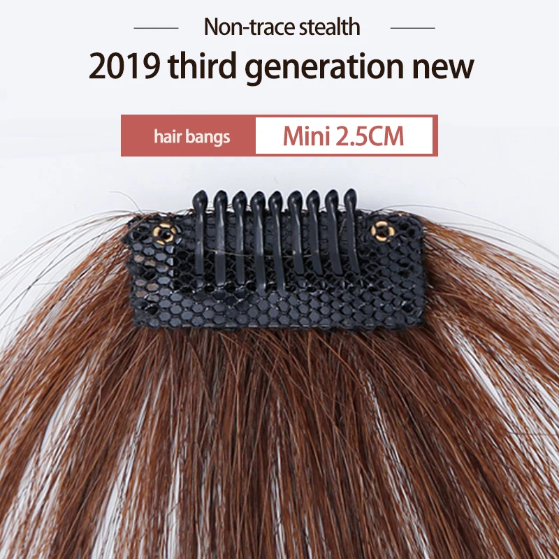 MUMUPI короткое спереди и длинное воздушный челка на заколках короткая наращивание