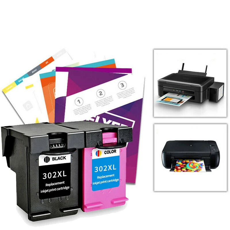 Для hp 302 XL OfficeJet 3830 3831 3832 3833 Combo Tintenpatronen Schwarz &amp Fa чернильный картридж цветной и
