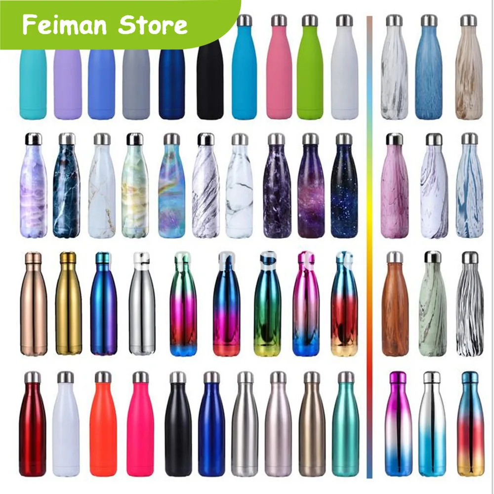 500/1000 мл двухслойная Изолированная вакуумная колба из нержавеющей стали бутылка