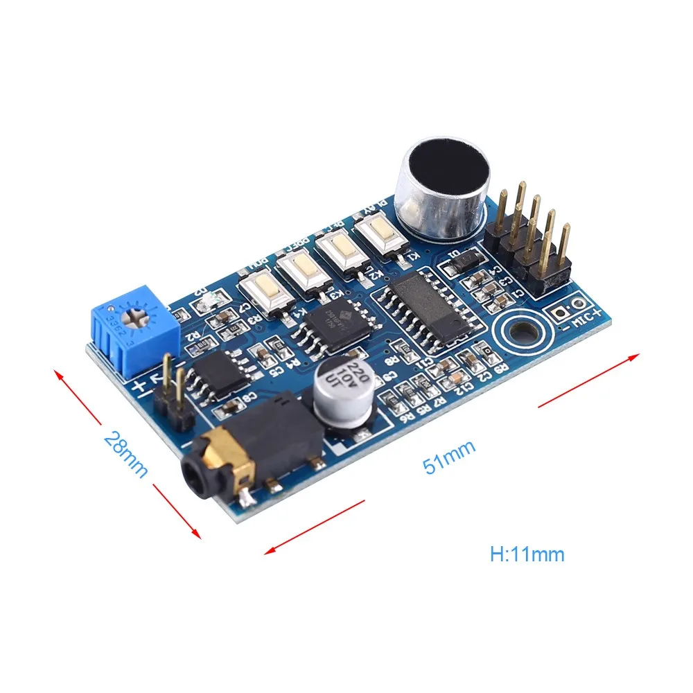 Модуль воспроизведения звуковой записи 5 в постоянного тока 3 Вт 4 ом 8 Ом минуты