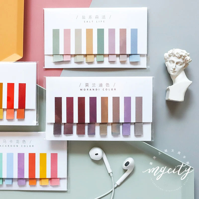 Винтажные градиентные цветные самоклеющиеся N Times индексы вкладки флаги липкая