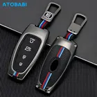 Чехол для автомобильного ключа из цинкового сплава с 3 и 4 кнопками, Умный брелок для Hyundai Tucson Azera 2021 Sonata 2019 2020