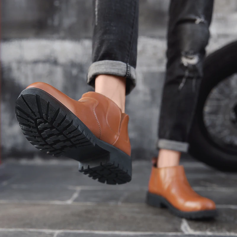 Новые мужские ботинки из натуральной кожи Брендовые Лоферы Челси Слипоны на