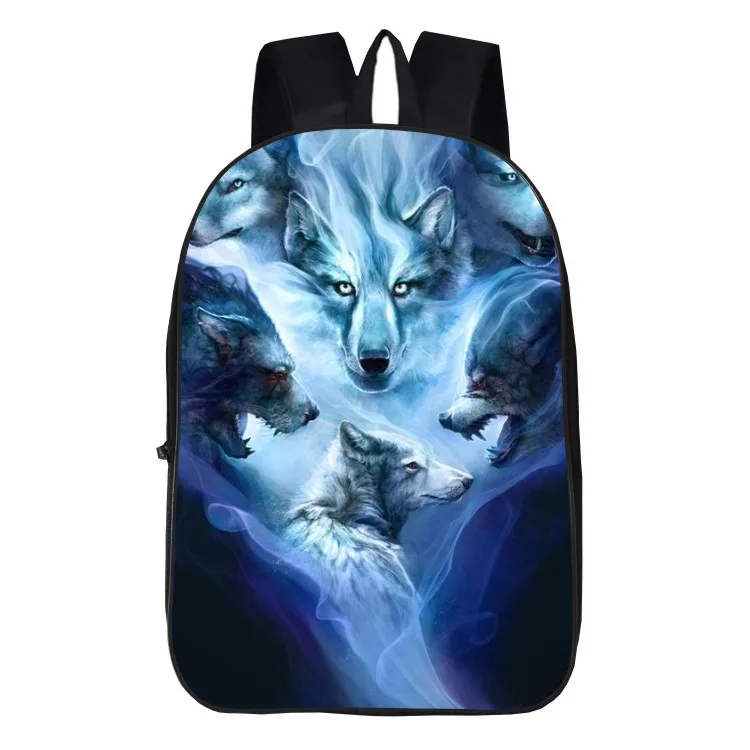 New 3D Animal Wolf Print Schoolbag Children Student School Backpack Youth Boys Girls | Багаж и сумки