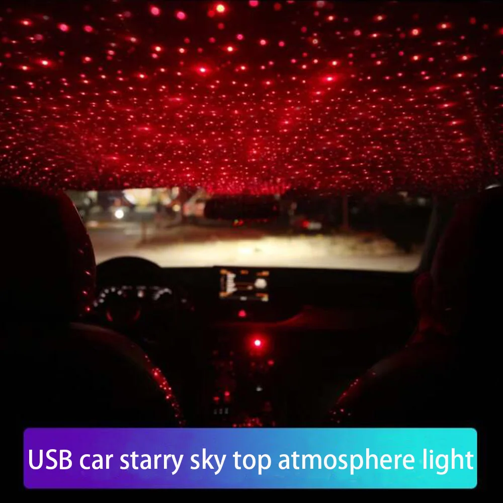 

Mini LED Car Roof Star Night Light Projector Atmosphere Galaxy Lamp USB Decorative Lamp Adjustable Car Interior Decor Light