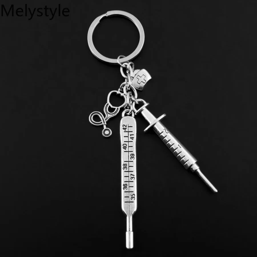 2019 симпатичный брелок шприц стетоскоп термометр для медсестер колпачок