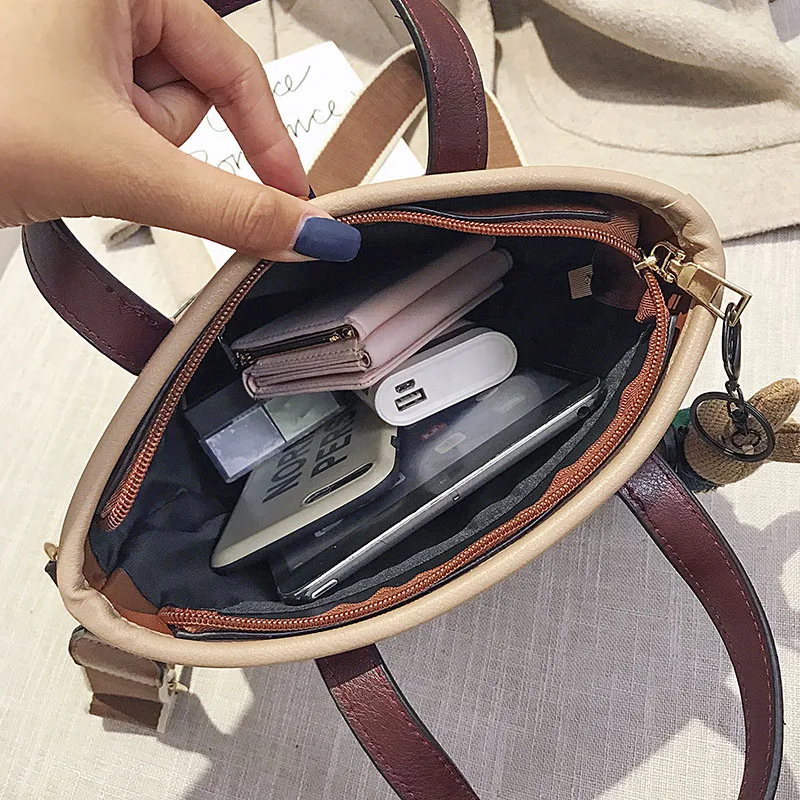 

Hot Sale New Style Texture Pu Female Bag Large Capacity Messenger Bucket Bags Western Style Casual Fashion Shoulder Bag