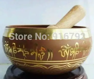 

Редкие превосходные тибетские кольцо Ом Гонг Йога Поющая чаша