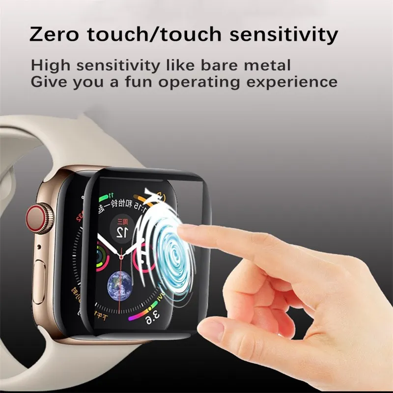 

3D Curved Edge Proactive Film For Apple Watch Series SE 6 5 4 3 2 1 Tempered Glass Screen Protector For iWatch 38 42MM 40MM 44MM