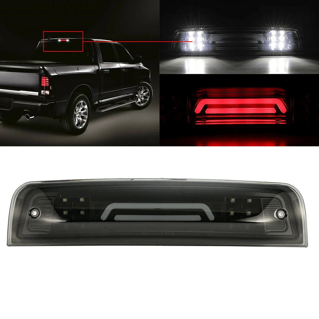 

Car Rear 3rd Tail Brake LED Light Cargo Lamp Pick-Up Trucks Lights 8LED 55372082AF For Dodge Ram 1500 2500 3500 2009-2017 Black