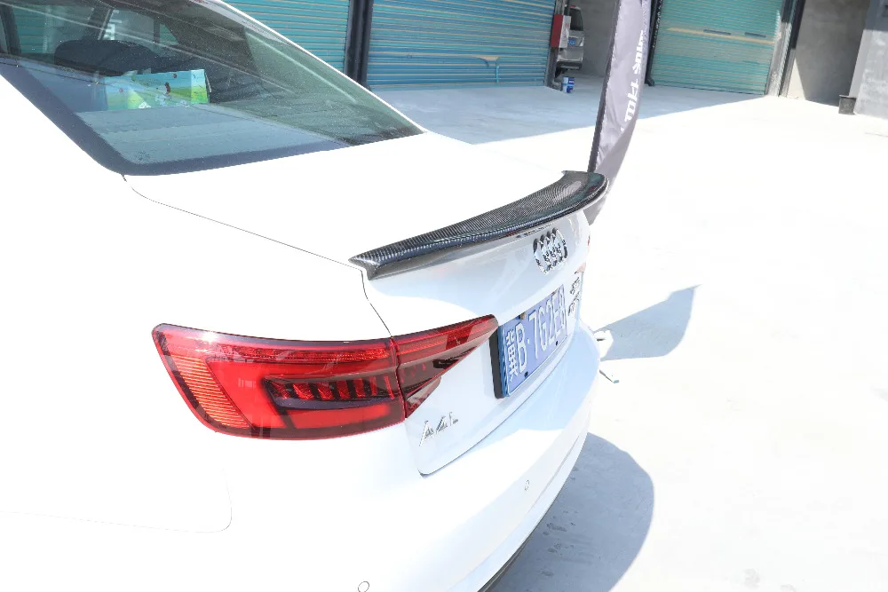 Углеродное волокно заднее крыло багажника выступ Спойлеры для Audi A4 S4 B9 Non Sline