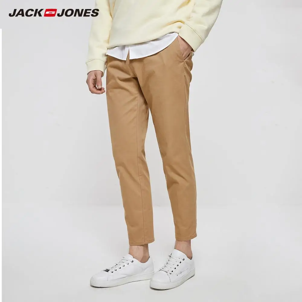 Мужские повседневные облегающие брюки JackJones из хлопка 218314579 | Мужская одежда