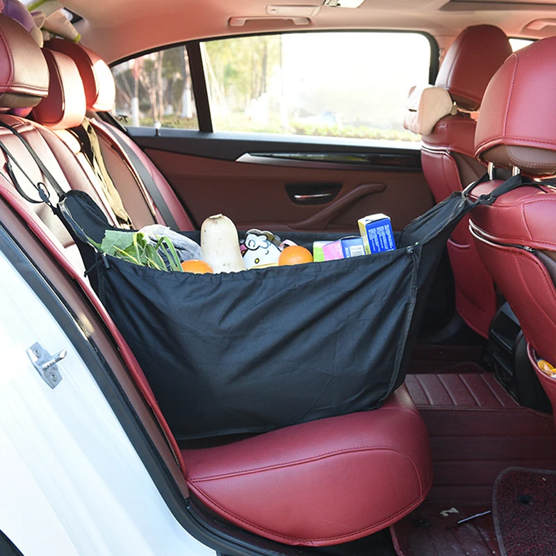 

High Capacity Multifunction Car Rear Storage Bag Shopping Basket Car Interior Finish Container