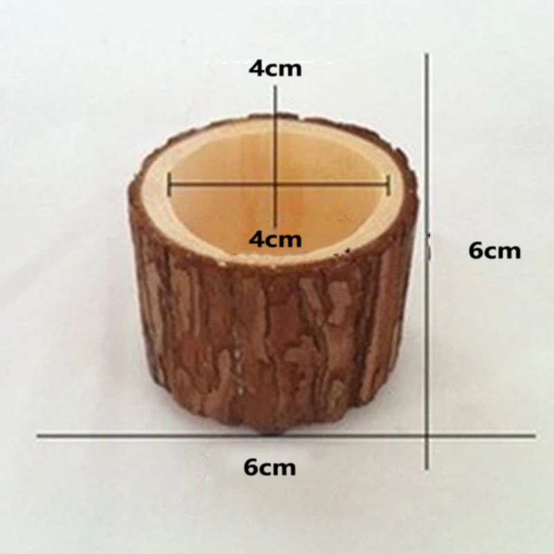 

Mini Wooden Succulent Planters Small Pots Tray Plant Flowerpot DIY Garden Decor^