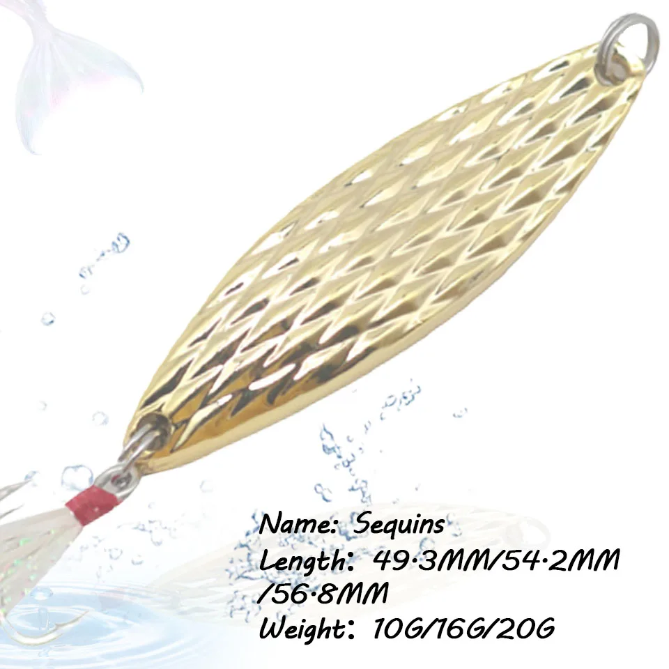 

1Pcs 10G/16G/20G Metal Sequin Bait Spoon Bass Fishing Bait Artificial Hard Bait Sinking And Shaking Winter Outdoor Fishing Gear