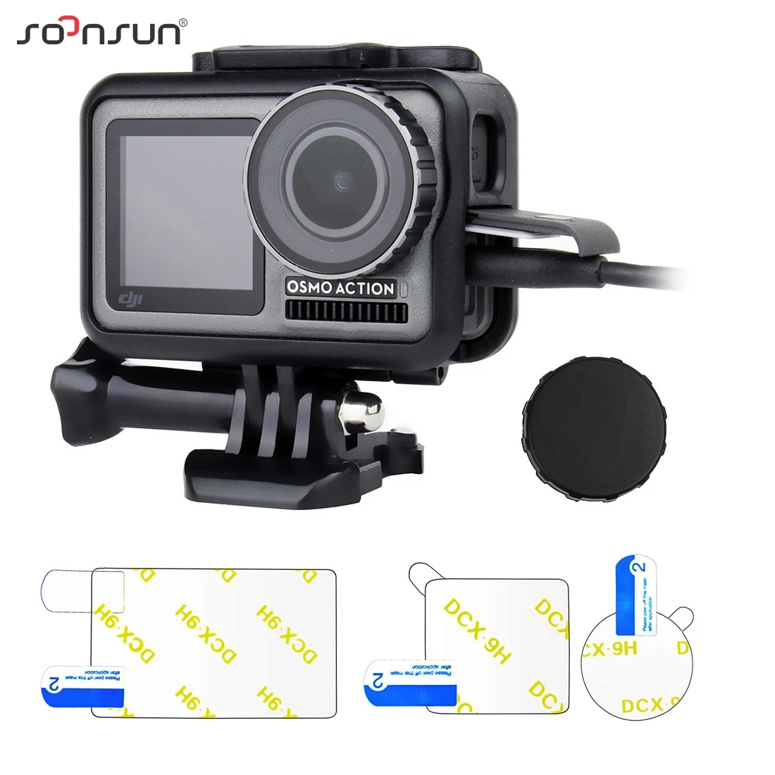 SOONSUN защитная рамка Корпус чехол + Защитная пленка для экрана крышка объектива