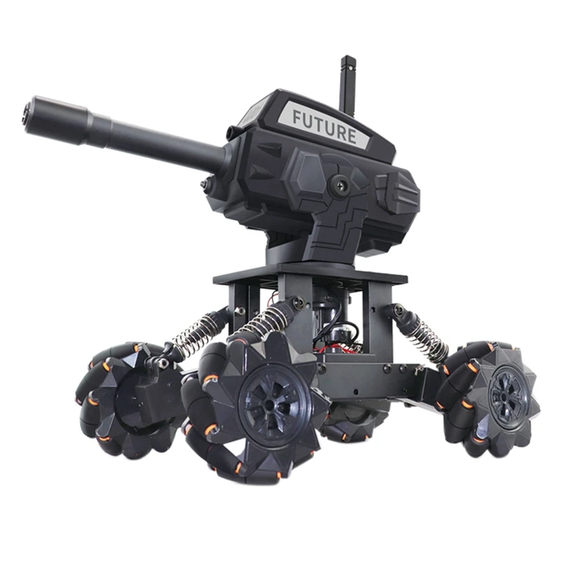 

DIY Assembled Remote Control Tank Car Toy 14-Channel Control 2.4G Four-Wheel Drive Remote Control Water Bomb Car Toy