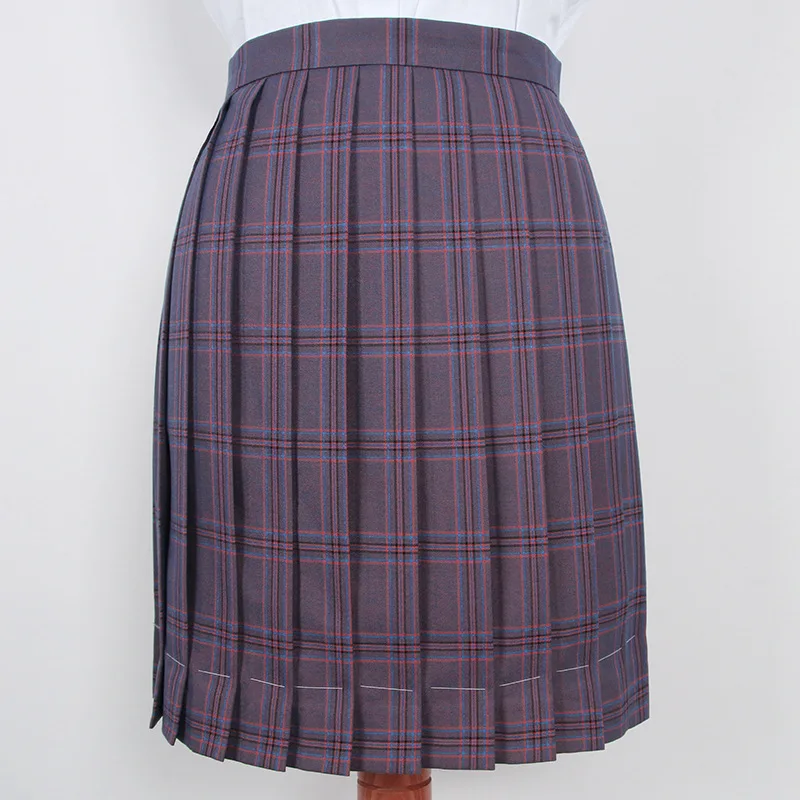 

JK School Uniform Women Deep Purple Plaid Skirt High Waist Skinny Mini A-line Skirts